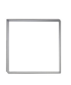 Forma Reglabila Patrata din inox,intre 20x20 si 38x38CM-8cm inalt-Anyta Cooking