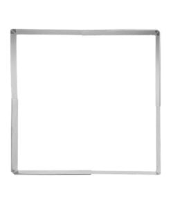 Forma Reglabila Patrata din inox,intre 20x20 si 38x38CM-8cm inalt-Anyta Cooking