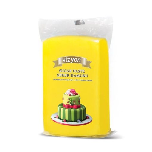 Pastă de zahăr (Fondant) - GALBEN - 1kg - VIZYON