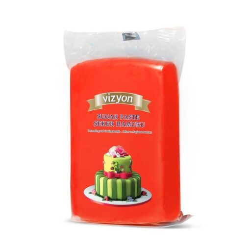 Pastă de zahăr (Fondant) - ROȘU - 1kg - VIZYON