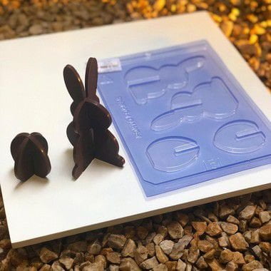 Forma pentru ciocolata- Iepure 3D - 72 x 72 x 120 (mm) - Porto Formas