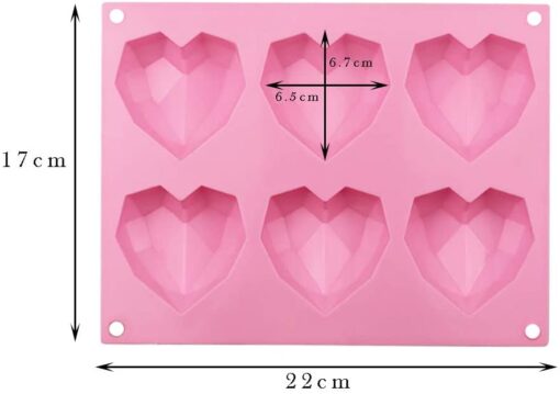 Forma Silicon Inima Diamantata cu 6 cavitati - HpySpr