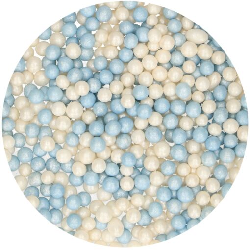 Perle din zahar -BLUE/WHITE - 60 G - Funcakes