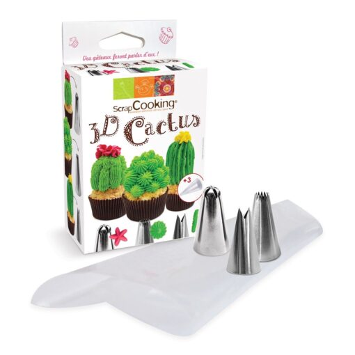 Set 6 buc Dui cu vârf în formă de cactusi 3D-Scrapcooking
