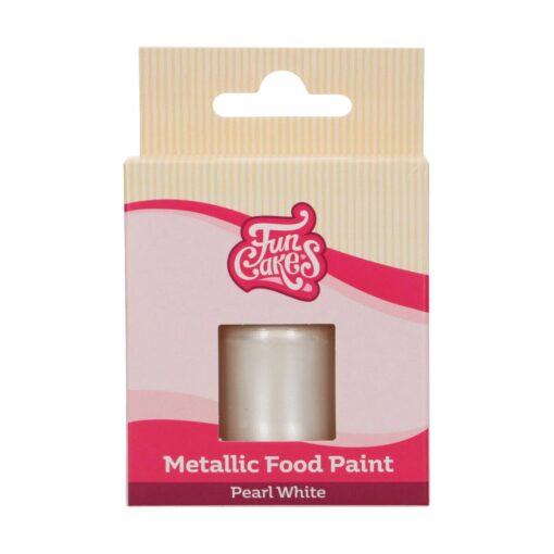Colorant alimentar efect metalic- WHITE- 30 ml -Funcakes