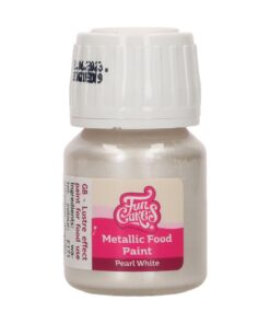 Colorant alimentar efect metalic- WHITE- 30 ml -Funcakes