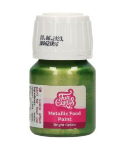 Colorant alimentar efect metalic- BRIGHT GREEN- 30 ml -Funcakes