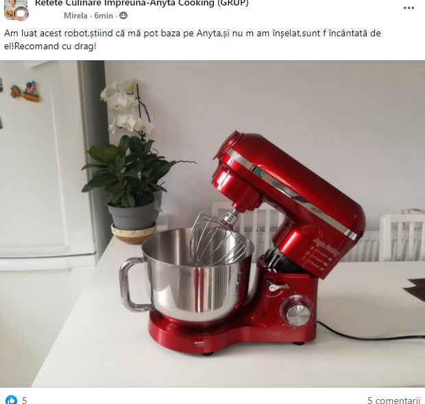 cave small translate Robot de Bucătărie Mixer cu bol de 6.2 L - 1500W -Roșu- cu blender și  tocător-Anyta Cooking - Anyta Cooking