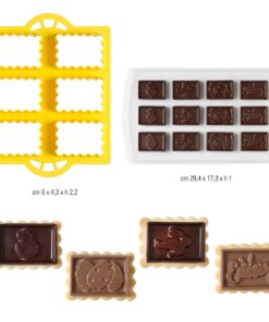Decupator din plastic - Biscuiti cu ciocolata forme Paste - 6 x 4,3 x 2,2 h cm - Decora