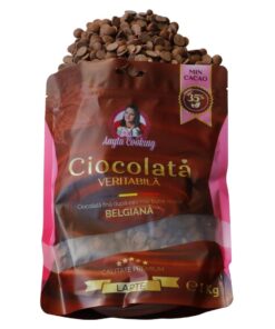 Ciocolată Fină Veritabilă cu Lapte, bănuți , cacao 35% - 1kg - Anyta Cooking
