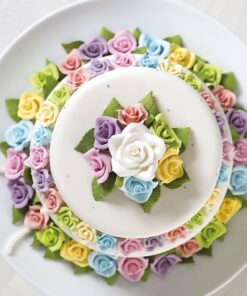 Decor din Zahar - Trandafir - Argintiu - ø 3.5 cm - Decora