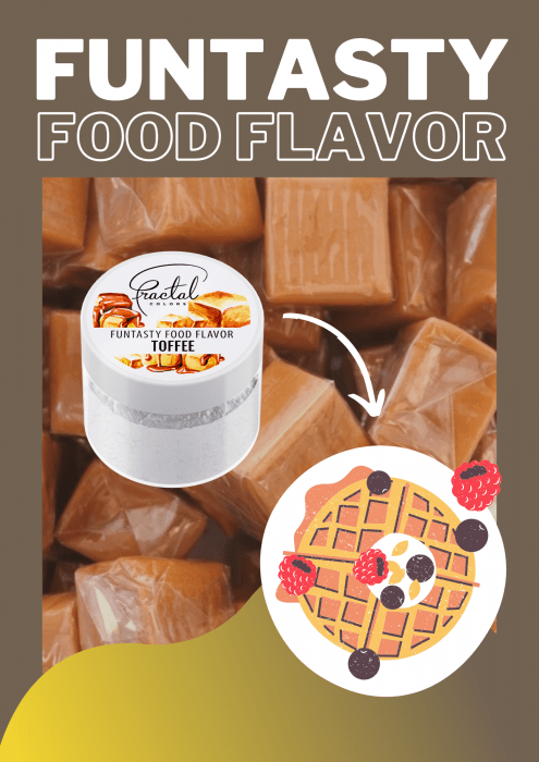 Aromă alimentară pudră incoloră - Funtasty TOFFEE/ CARAMEL - 30 g- Fractal