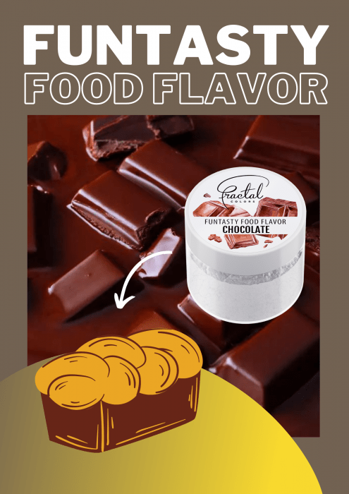 Aromă alimentară pudră incoloră - Funtasty CHOCOLATE/ CIOCOLATA - 30 g- Fractal