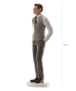 Figurina necomestibila Nunta Mire Vesta Gri - 16 CM - DeKora