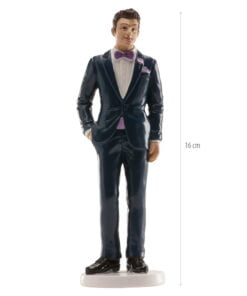 Figurina necomestibila Nunta Mire Albastru Inchis - 16 CM - DeKora