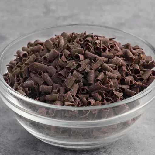 Bucle decor din ciocolată belgiană neagră -Dark Bloosom- 500 gr- Anyta Cooking