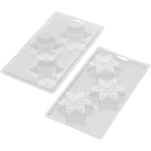 Forma 3D din plastic pentru ciocolata - FULG DE NEA - 6 cm - Wilton