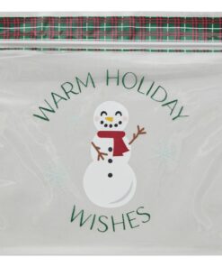 Set 20 Buc Pungi cadou transparent - Snowman - Wilton
